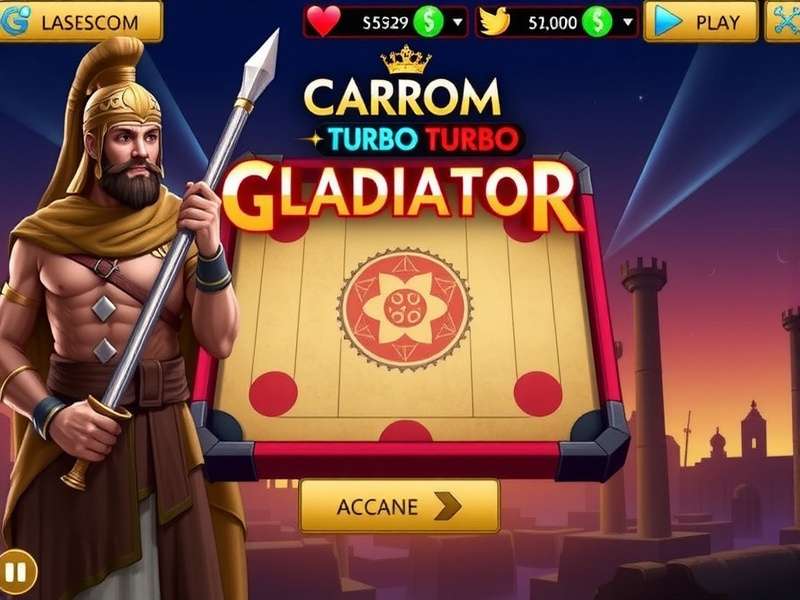 Carrom Turbo Gladiator Main Screen